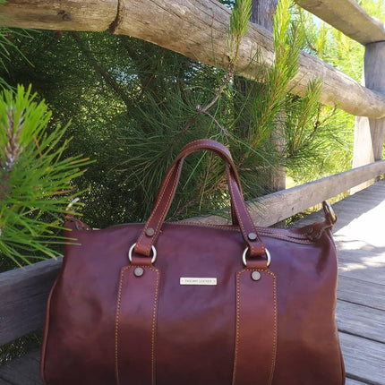 Lucrezia - Leather maxi duffle bag purse | TL141977