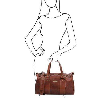 Lucrezia - Leather maxi duffle bag purse | TL141977