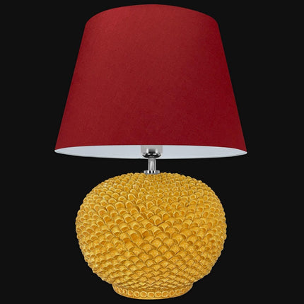 Lume palla a pigna in ceramica in diverse misure decoro Senape