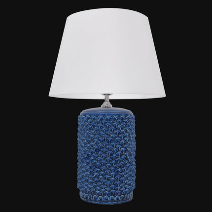 Lume pigna cilindro h 60 Blu Intenso in ceramica di Caltagirone