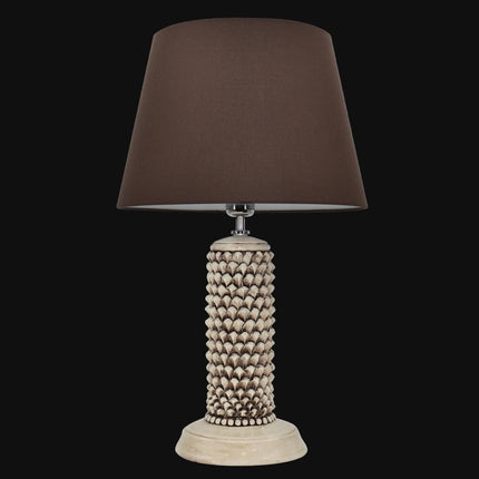 Lume pigna cilindro h 60 Madreperla Antichizzato in ceramica di Caltagirone