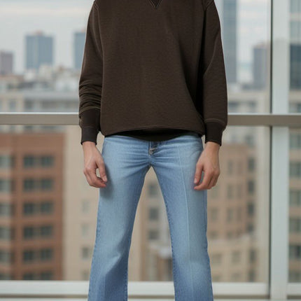 Maglia Crew Fleece Uomo Choco