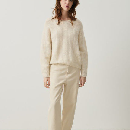 Maglia East Crew Neck Donna Mother Of Pearl Melange