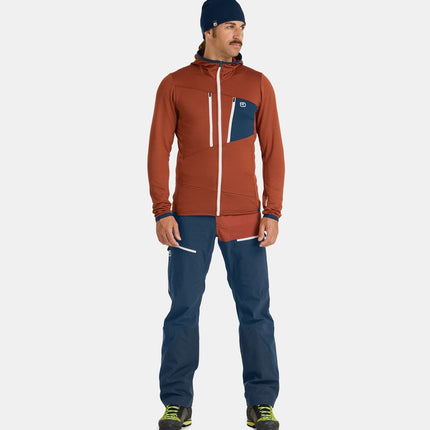 Maglia Fleece Grid Hoody Uomo Deep Ocean