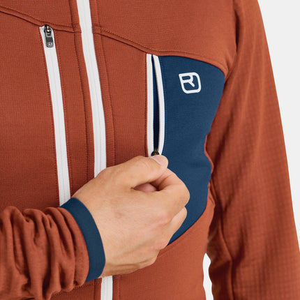 Maglia Fleece Grid Hoody Uomo Deep Ocean