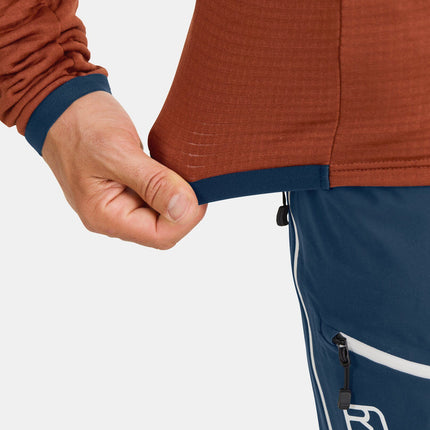 Maglia Fleece Grid Hoody Uomo Deep Ocean