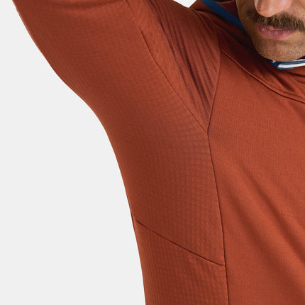 Maglia Fleece Grid Hoody Uomo Deep Ocean