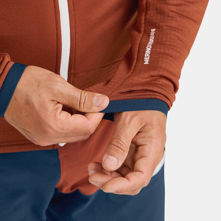 Maglia Fleece Grid Hoody Uomo Deep Ocean