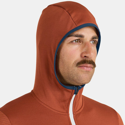 Maglia Fleece Grid Hoody Uomo Deep Ocean