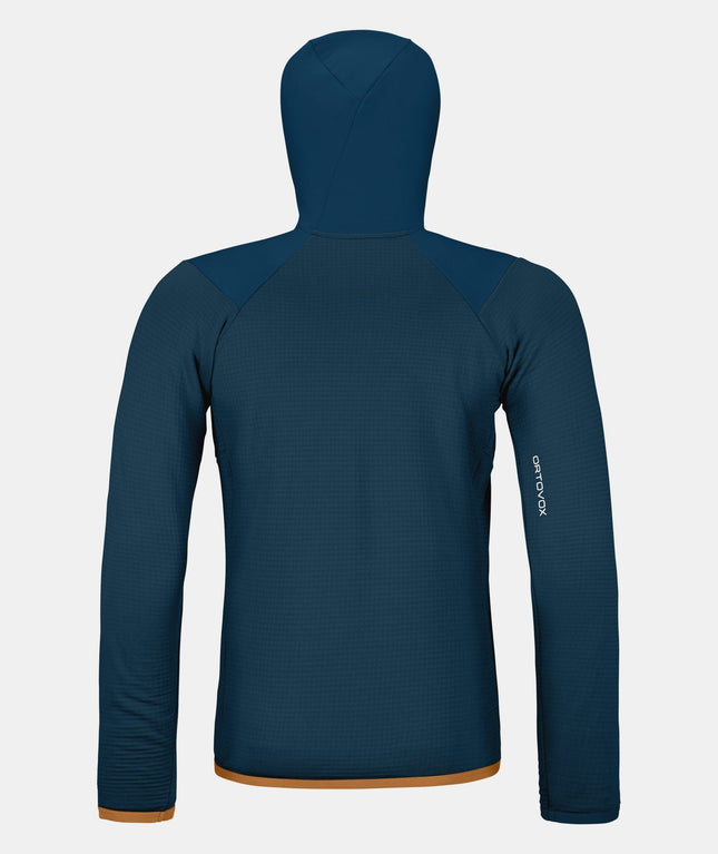 Maglia Fleece Grid Hoody Uomo Deep Ocean