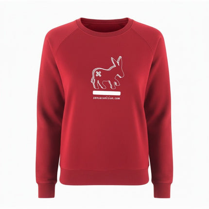 Maglia Girocollo Logo Donna Rossa