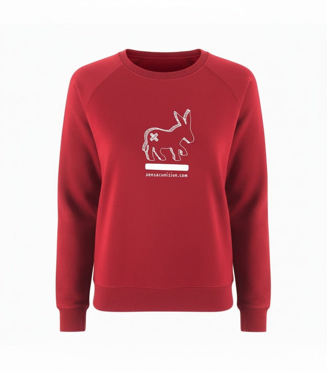 Maglia Girocollo Logo Donna Rossa