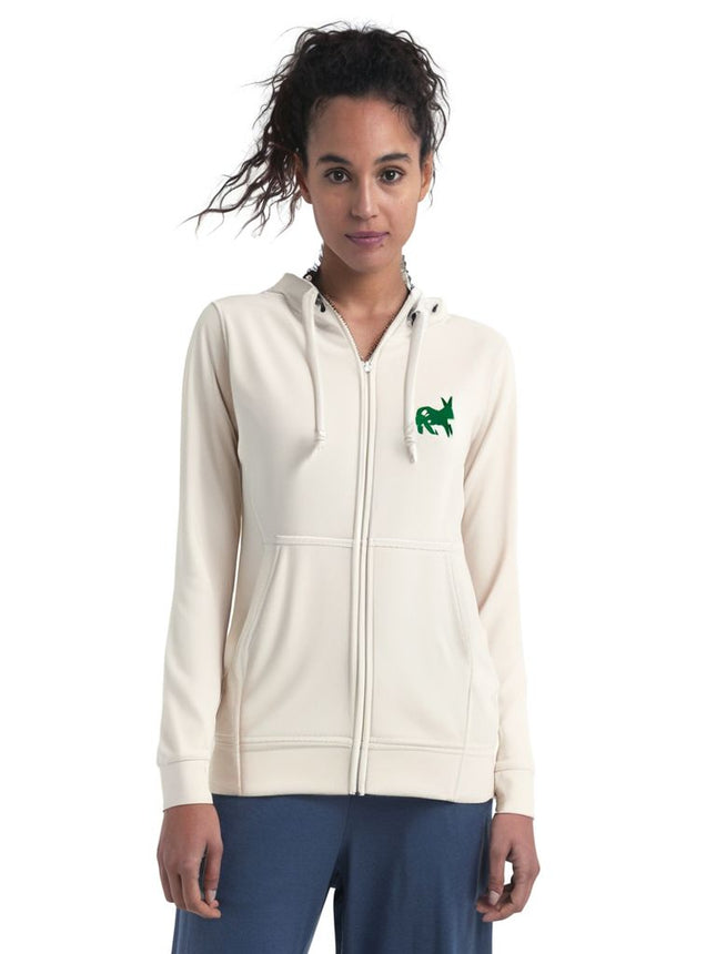 Maglia Hoodie Full - Zip Donna Optic White