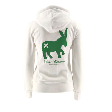 Maglia Hoodie Full - Zip Donna Optic White