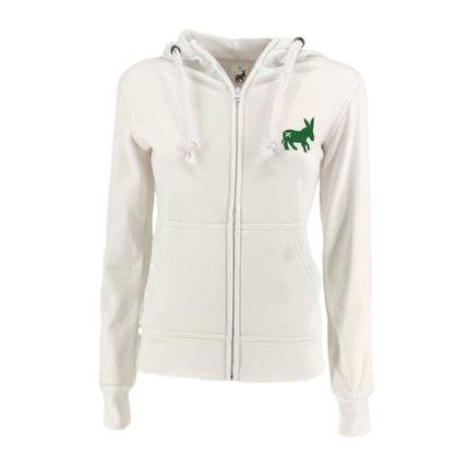 Maglia Hoodie Full - Zip Donna Optic White