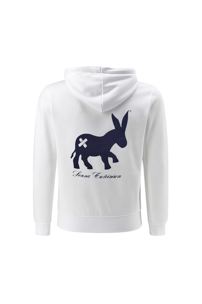 Maglia Hoodie Full - Zip Uomo White/Blue