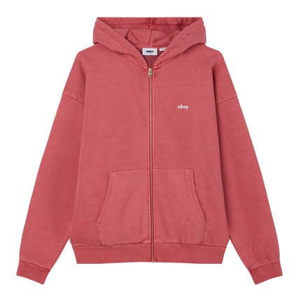 Maglia Lowercase Zip Hoody Pigment mineral Red