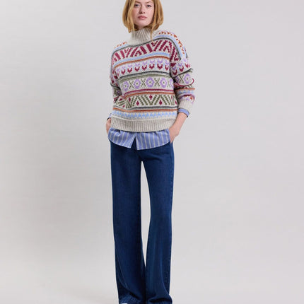 Maglia Mayalen Donna Multicolor Jacquard