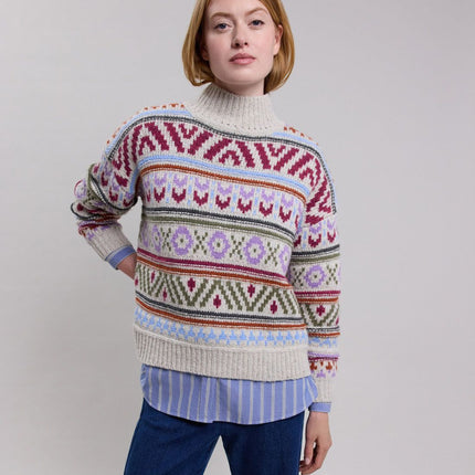 Maglia Mayalen Donna Multicolor Jacquard