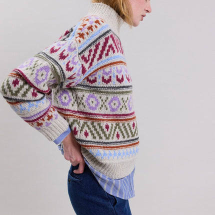 Maglia Mayalen Donna Multicolor Jacquard