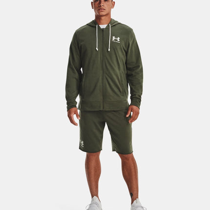 Maglia Rival Terry Full Zip Uomo Marine Green/Onyx White