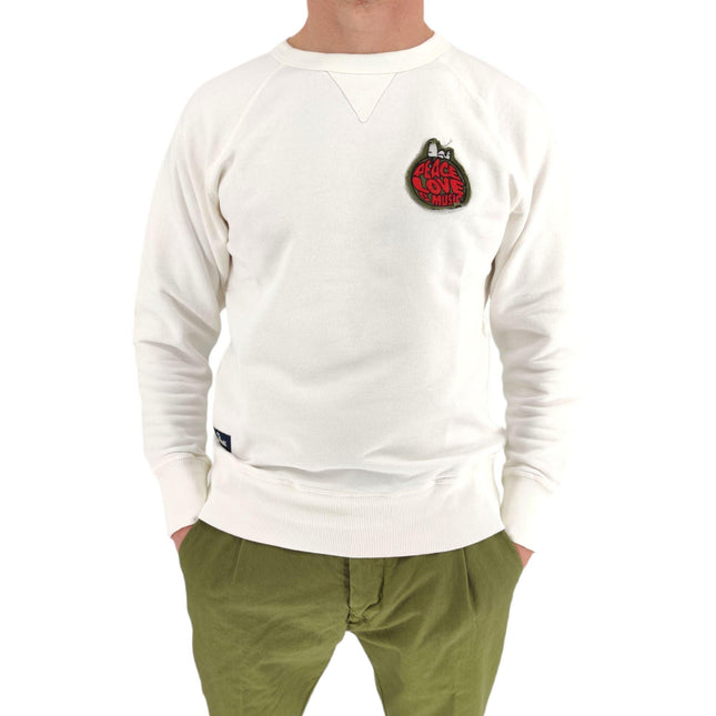 Maglia Snoopy Love Patch Uomo Panna