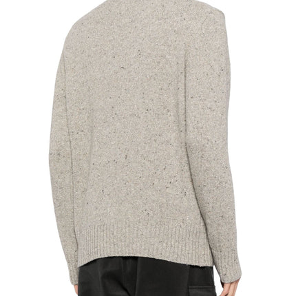 Maglia Tweed Knit Uomo Oatmeal