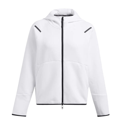 Maglia Unstoppable Fleece Full - Zip Donna White/Black