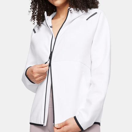 Maglia Unstoppable Fleece Full - Zip Donna White/Black