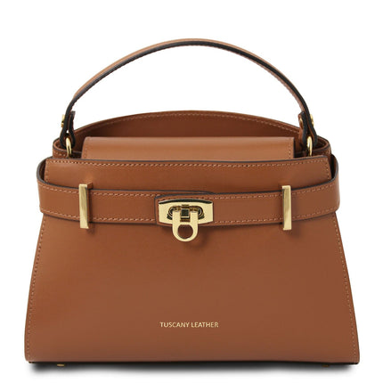 Maisy - Leather top handle bag in smooth leather | TL142459