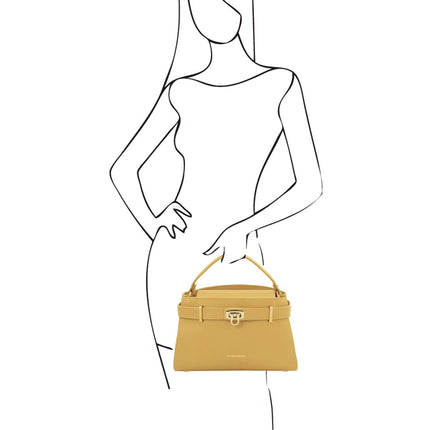 Maisy - Leather top handle bag - Medium size | TL142455