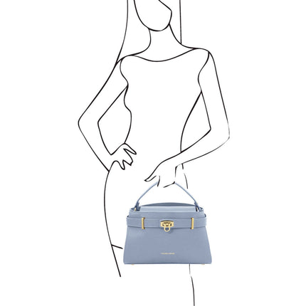 Maisy - Leather top handle bag - Medium size | TL142455