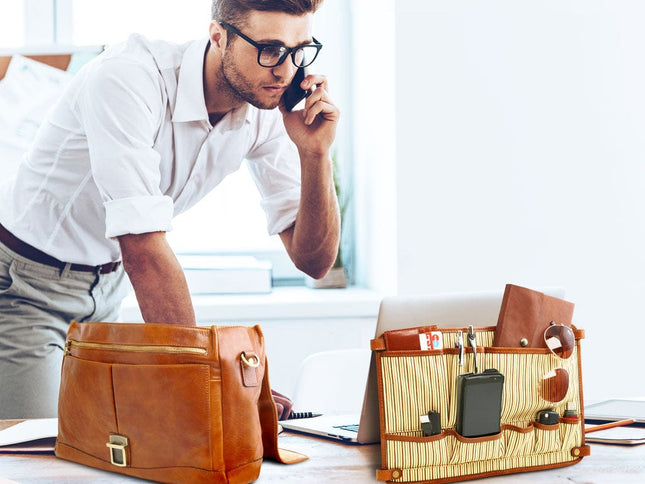 Mantova - Leather multi compartment TL SMART briefcase with flap | TL142068 messenger bag