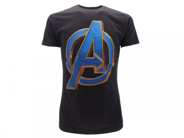 MARVEL AVENGERS LOGO T-shirt L nera