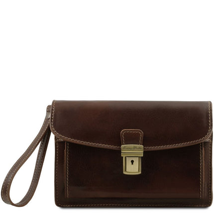 Max - Leather handy wrist bag for men | TL8075