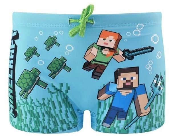 MINECRAFT : AGGIORNAMENTO ACQUATICO STEVE ED ALEX - COSTUME DA BAGNO BOXER 9 ANNI (134cm)