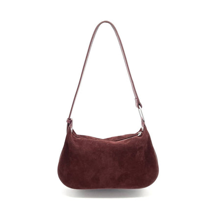 Montepulciano – Italian Suede Leather Hobo Bag – Bordeaux