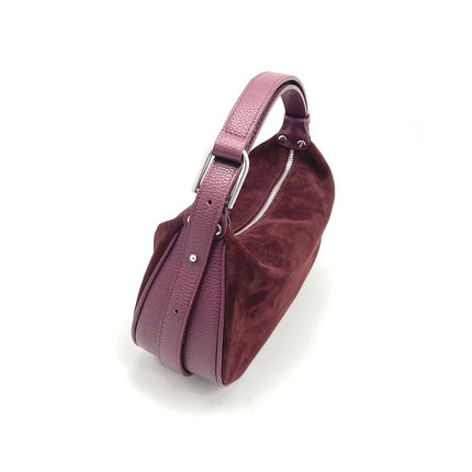 Montepulciano – Italian Suede Leather Hobo Bag – Bordeaux
