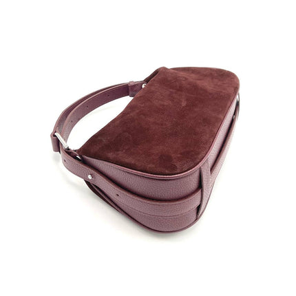 Montepulciano – Italian Suede Leather Hobo Bag – Bordeaux