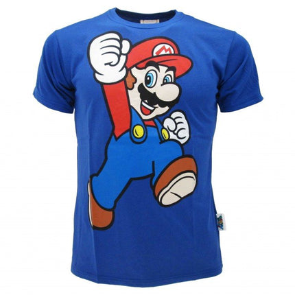 NINTENDO SUPER MARIO BROS JUMP T-shirt 12/13 Blu