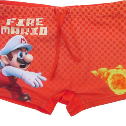 NINTENDO SUPER MARIO : FIRE MARIO - COSTUME DA BAGNO BOXER 6 ANNI (116cm)