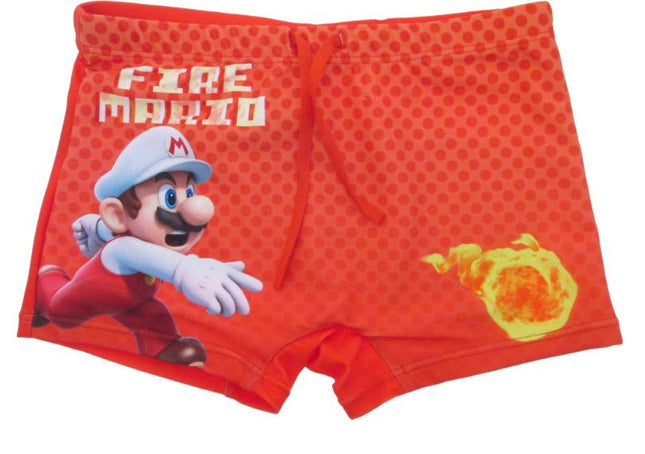 NINTENDO SUPER MARIO : FIRE MARIO - COSTUME DA BAGNO BOXER 6 ANNI (116cm)
