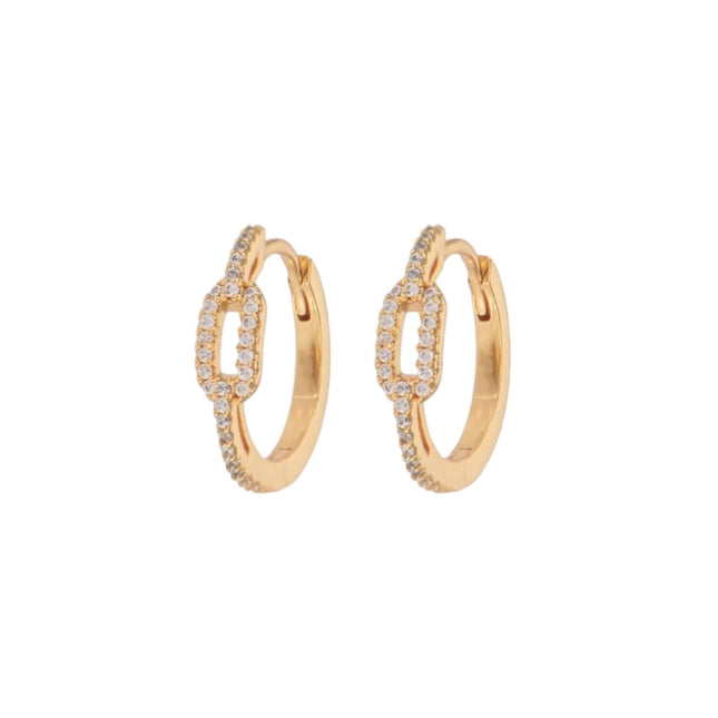 Orecchini Cerchi Catena Media