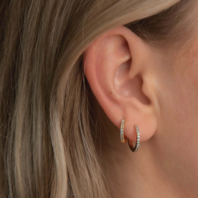 Orecchini Cerchi Medi Blu