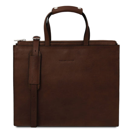 Palermo - Italian leather 3 - compartment briefcase for women | TL142452