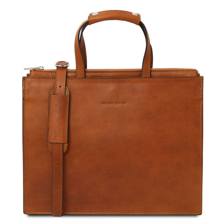 Palermo - Italian leather 3 - compartment briefcase for women | TL142452