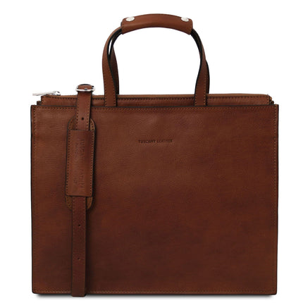 Palermo - Italian leather 3 - compartment briefcase for women | TL142452