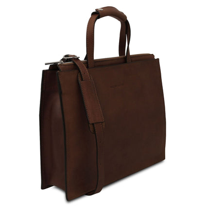 Palermo - Italian leather 3 - compartment briefcase for women | TL142452