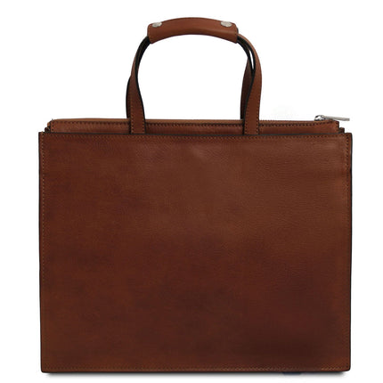 Palermo - Italian leather 3 - compartment briefcase for women | TL142452