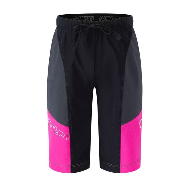 Pantaloncini Block Bambina Nero/Intense Violet